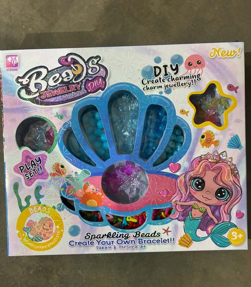 Beads Jewelry DIY Mermaid Charm Bracelet Play Set